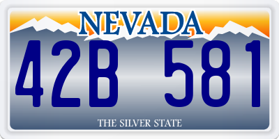 NV license plate 42B581