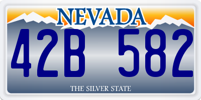 NV license plate 42B582