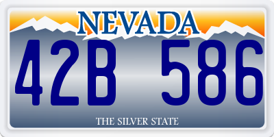 NV license plate 42B586