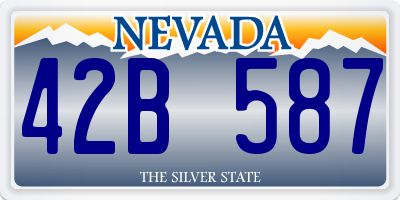 NV license plate 42B587