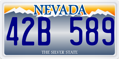 NV license plate 42B589