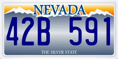 NV license plate 42B591