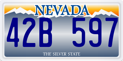 NV license plate 42B597