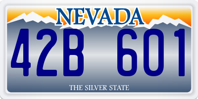 NV license plate 42B601