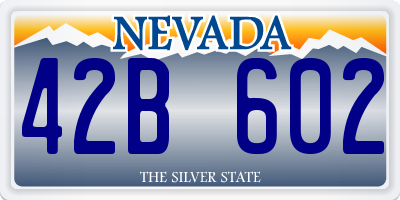 NV license plate 42B602