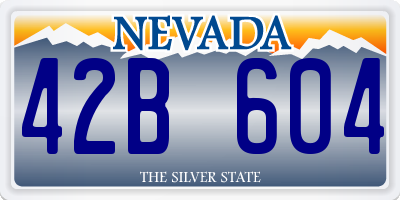 NV license plate 42B604