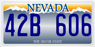 NV license plate 42B606