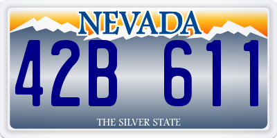 NV license plate 42B611