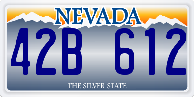 NV license plate 42B612