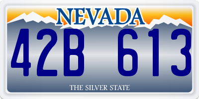 NV license plate 42B613