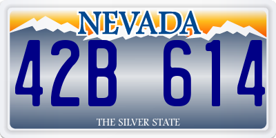 NV license plate 42B614