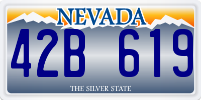 NV license plate 42B619