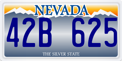 NV license plate 42B625