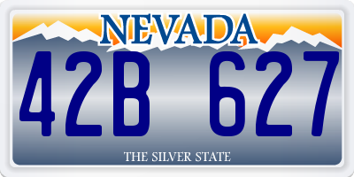 NV license plate 42B627