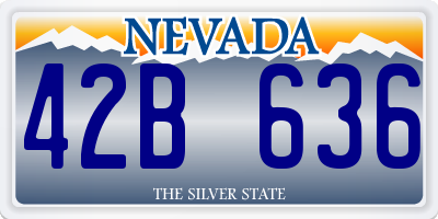 NV license plate 42B636