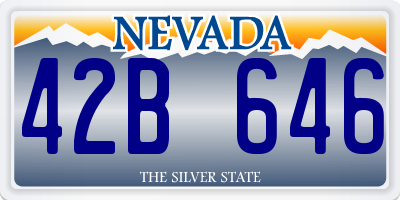 NV license plate 42B646