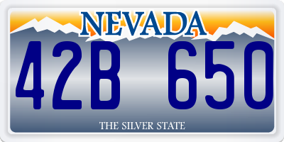 NV license plate 42B650