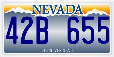 NV license plate 42B655
