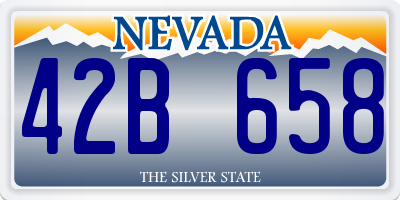 NV license plate 42B658