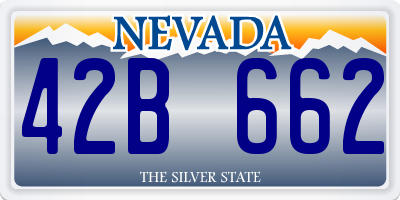 NV license plate 42B662