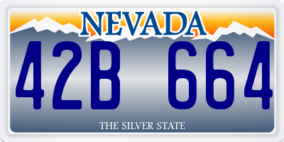 NV license plate 42B664