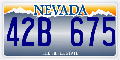 NV license plate 42B675