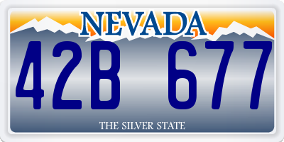 NV license plate 42B677