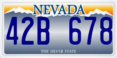NV license plate 42B678