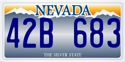 NV license plate 42B683