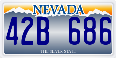 NV license plate 42B686