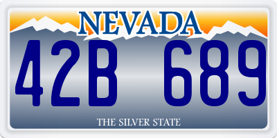 NV license plate 42B689