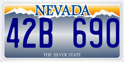 NV license plate 42B690