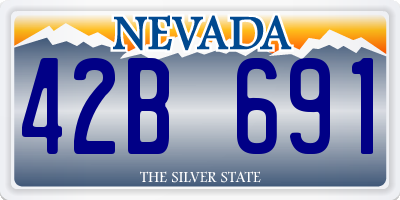 NV license plate 42B691