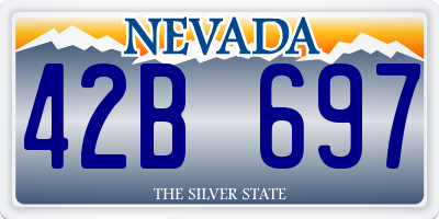 NV license plate 42B697