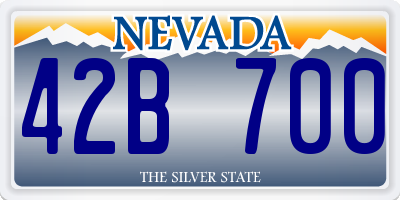 NV license plate 42B700