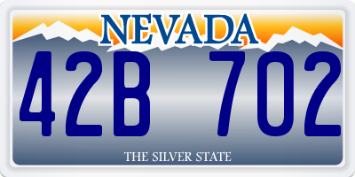 NV license plate 42B702