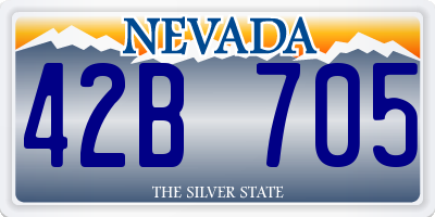 NV license plate 42B705