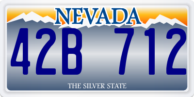 NV license plate 42B712