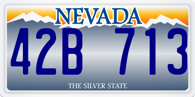 NV license plate 42B713