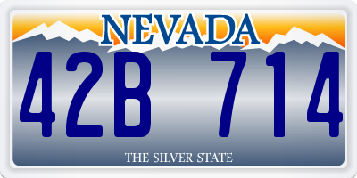 NV license plate 42B714