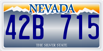 NV license plate 42B715