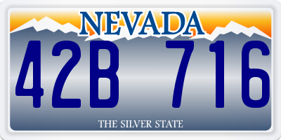 NV license plate 42B716
