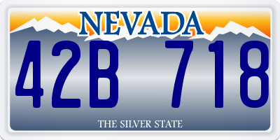 NV license plate 42B718