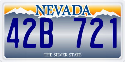 NV license plate 42B721