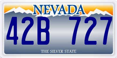 NV license plate 42B727