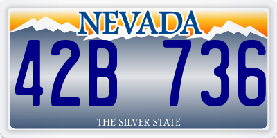 NV license plate 42B736