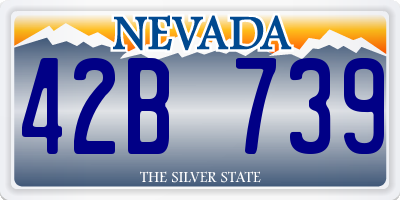 NV license plate 42B739