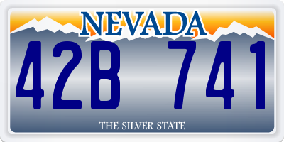 NV license plate 42B741