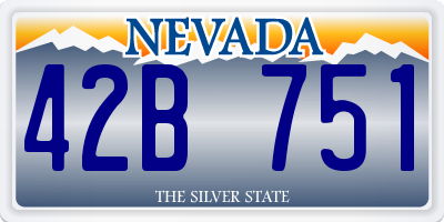 NV license plate 42B751