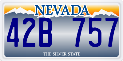 NV license plate 42B757